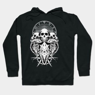 Aries skull zodiak Dark art series Hoodie